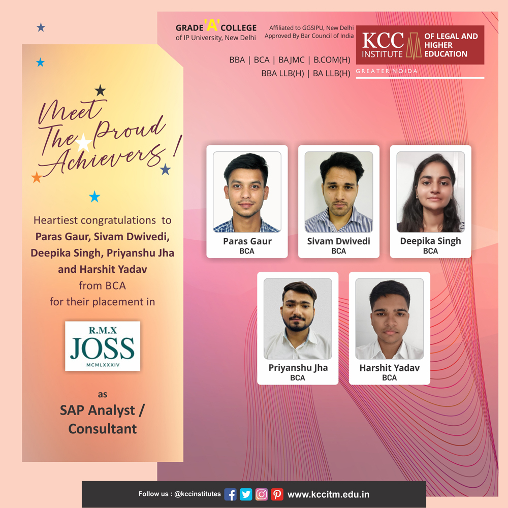 Congratulations to Paras Gaur, Sivam Dwivedi, Deepika Singh, Priyanshu Jha, and Harshit Yadav