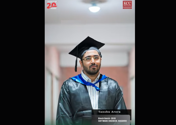 Tanshu at KCC Institute | Engineer @ Nagarro | Convocation 2024